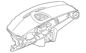 Torpedo front panel without AIRBAG Mini Cooper F56 3d 14-19 black