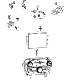 Climate control control Dodge Charger 15-20 rest manual for parking sensors