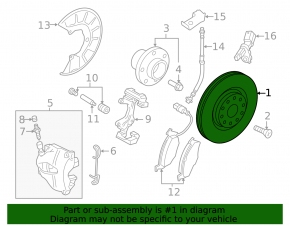 Front right brake disc VW Jetta 19-290mm