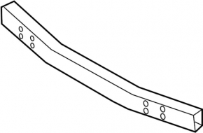 Infiniti FX35 FX45 03-05 front bumper reinforcement aluminum