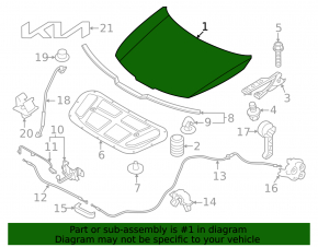 Kia Sportage 2023-2026 bare hood