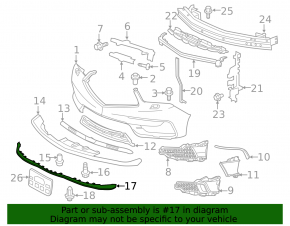 Acura MDX 14-20 Front Bumper Lip Cover