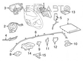 Airbag airbag seat right Toyota Sienna 11-12