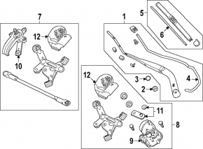 Left wiper arm Honda Accord 23- with nozzle