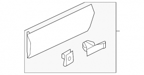 Door trim lower rear right VW Touareg 11-17 with chrome molding AND