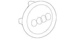 Audi Q8 19-25" Wheel Center Cap, Gloss Black