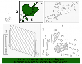 Air Conditioner Tube Condenser-Compressor Chevrolet Camaro 16-23 6.2 SS