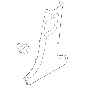 Center pillar trim lower left Hyundai Sonata 20-22 gray