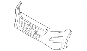 Front bumper bare Hyundai Kona 19-21 EV