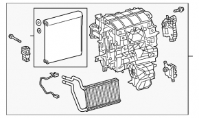 Heater assembly air conditioner Lexus NX200t NX300 15-21