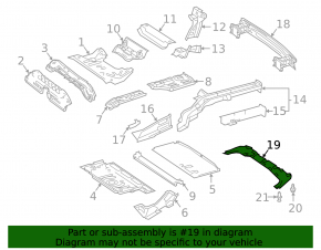 Mercedes A-class V177 19-22 rear bumper guard crack