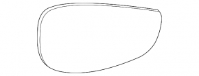 Right mirror element Mazda 3 19-24 Mexico built heated, convex, BSM