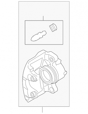 Front right caliper assembly for Ford Transit Connect MK2 13-23