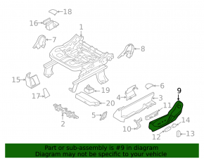 Black Driver's Seat Control Pad for Ford Escape MK3 13-19