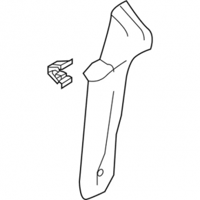 Ford C-Max MK2 13-18 front right rear pillar trim, gray