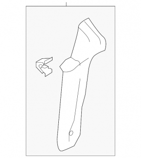 Ford C-Max MK2 13-18 front right rear pillar trim, gray