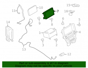 Monitor, display, navigation Ford Mustang mk6 15- large without control panel