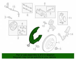 Brake Disc Cover Rear Left Ford Mustang mk6 15-23
