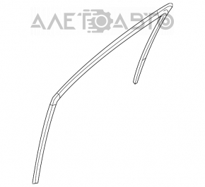 Front left glass seal Mazda 6 13-16