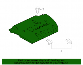 Engine cover Mitsubishi Outlander Sport ASX 10- 2.0 2.4