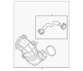 Air duct from the air filter housing Kia Stinger 18-21 2.0