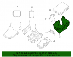Nissan Altima 19-24 2.5 underhood fuse box housing rear, with cover