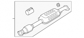 Exhaust duct middle section of Hyundai Sonata 16-19 hybrid