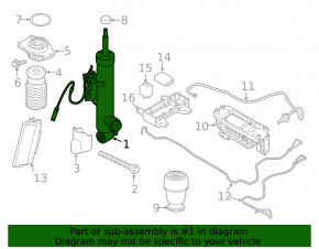 Rear left shock absorber BMW 5 GT F07 13-17 550i GT xDrive