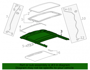 Hatch mechanism frame Chevrolet Trax 15-20