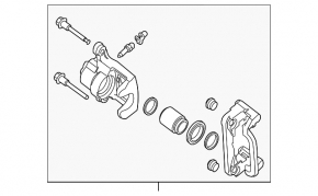 Rear left caliper assembly Nissan Sentra 13-19