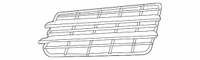 Front bumper grille left Audi A7 12-15 black, without fog lights