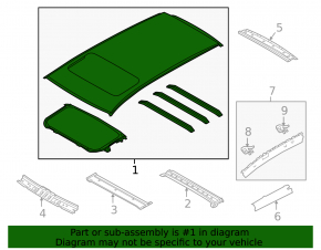Subaru Outback 1920 metal roof for sunroof, sawed off