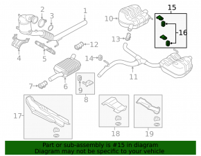 Rear muffler bracket VW Jetta 19-