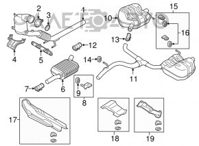Rear muffler bracket VW Jetta 19-