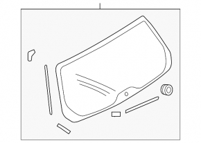 Subaru Forester 14-18 SJ rear trunk glass