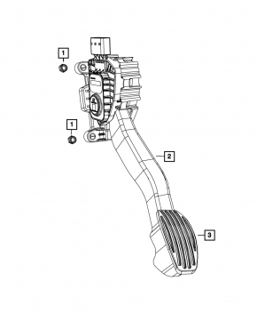 Gas pedal Fiat 500 12-19