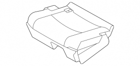 Mitsubishi Outlander 22-25 3rd row seat trim, right lower, black leather