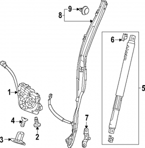 Right tailgate shock absorber for Honda CRV 23-25 electric