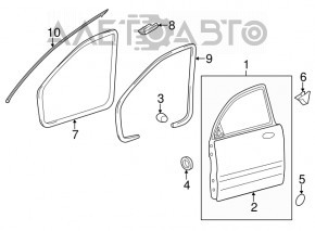 Kia Optima 11-16 front right door