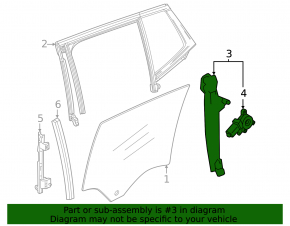 Window lift mechanism rear left Chevrolet Equinox EV 24-26
