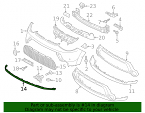 Front bumper lip Kia Soul 14-16 prerest