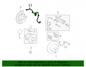 ABS sensor rear right Lexus RX300 98-03 FWD