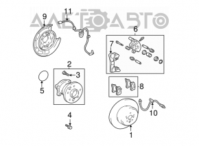 ABS sensor rear right Lexus RX300 98-03 FWD