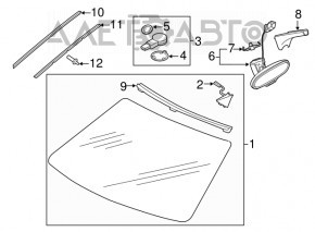 Windshield molding left Audi A3 8V 15-20 4d, 5d