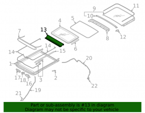 Black panoramic blind for Mitsubishi Outlander 22-25