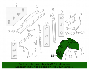 Front right mudguard Porsche Macan 17-24 2.0T