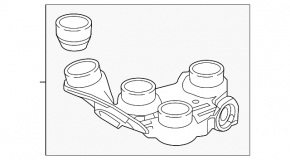 ABS bracket ABS Mercedes C-class W205 15-21 lower
