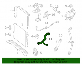 Lower cooling hose for Mercedes GLC 300 20-22