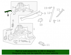 Front subframe bracket rear left Mercedes GLC 16-22