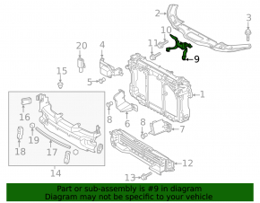 Hood lock strip Mazda 3 14-18 BM